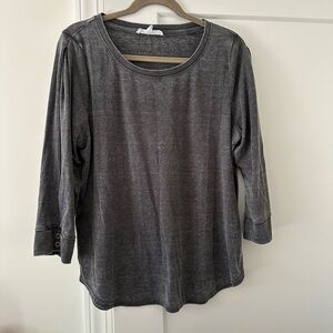 Women's Gray 3/4 sleeve top